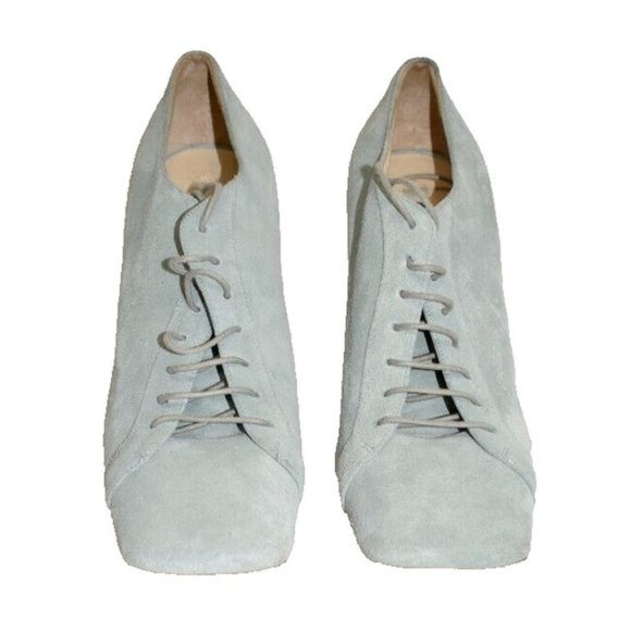 New! Acne Studios "Maeva Suede" Lace Up Square Toe Stiletto Heels 39 US 9 DD376 - Picture 7 of 9